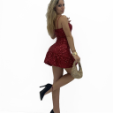 abito corto in paillettes stella